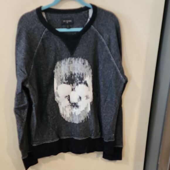 True Religion Charcoal Skull Crewneck SweaterXL - Picture 1 of 4